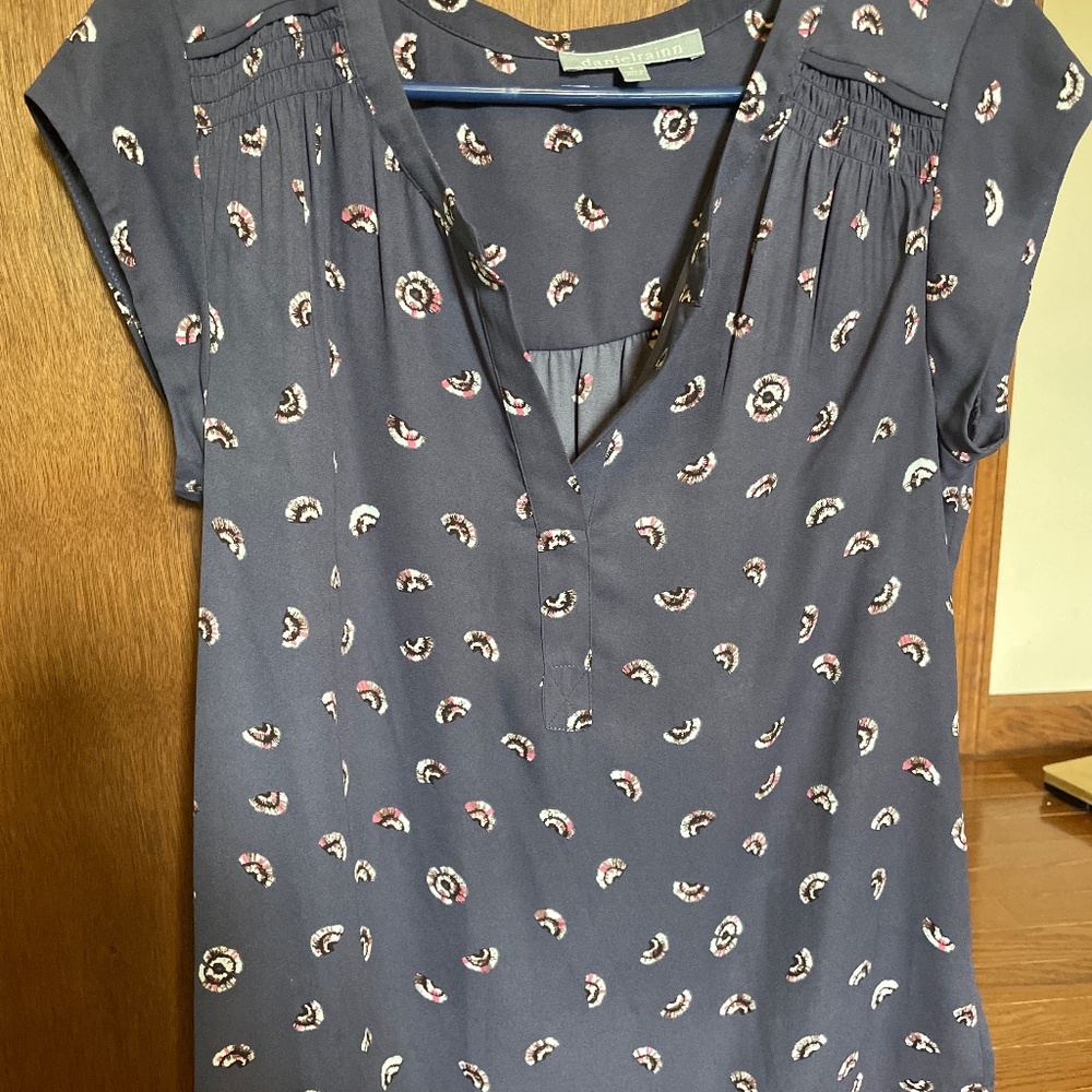 Daniel Rainn Roko split neck blouse